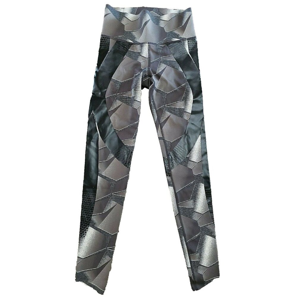 Under armour Compression Leggings Womens XS Perpetual Power Print Gray Running